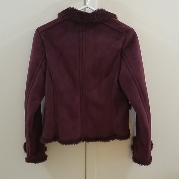 Faux Suede Sherpa Eckored coat - Picture 2 of 3